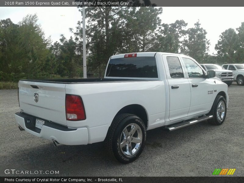 Bright White / Black/Diesel Gray 2018 Ram 1500 Express Quad Cab