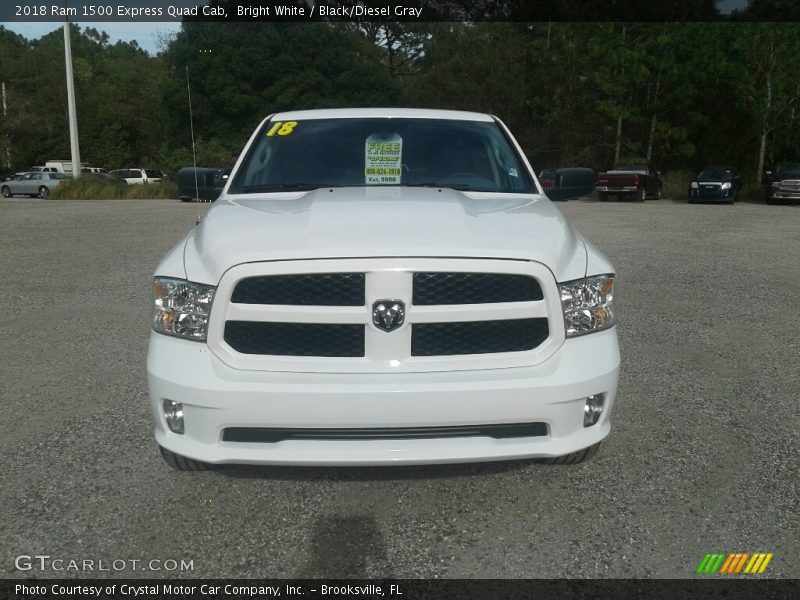 Bright White / Black/Diesel Gray 2018 Ram 1500 Express Quad Cab