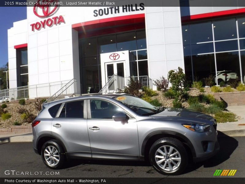 Liquid Silver Metallic / Black 2015 Mazda CX-5 Touring AWD