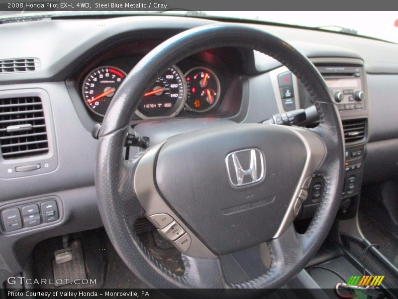 Steel Blue Metallic / Gray 2008 Honda Pilot EX-L 4WD
