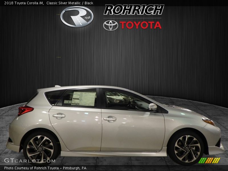 Classic Silver Metallic / Black 2018 Toyota Corolla iM
