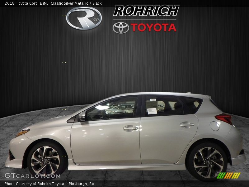 Classic Silver Metallic / Black 2018 Toyota Corolla iM