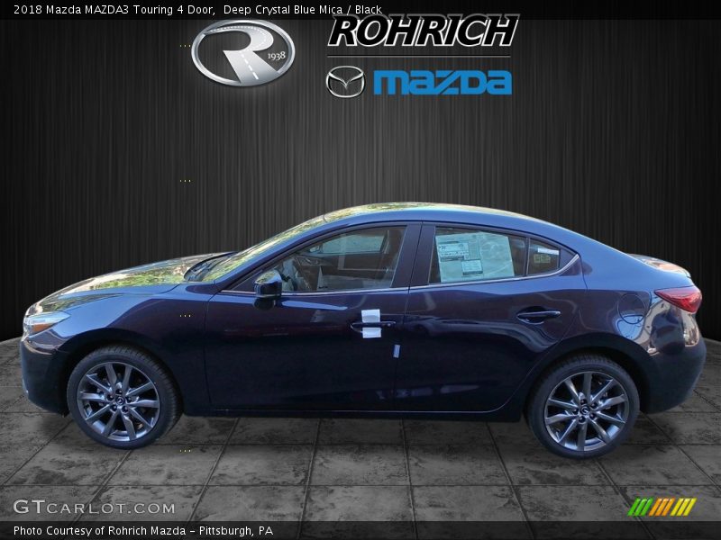 Deep Crystal Blue Mica / Black 2018 Mazda MAZDA3 Touring 4 Door