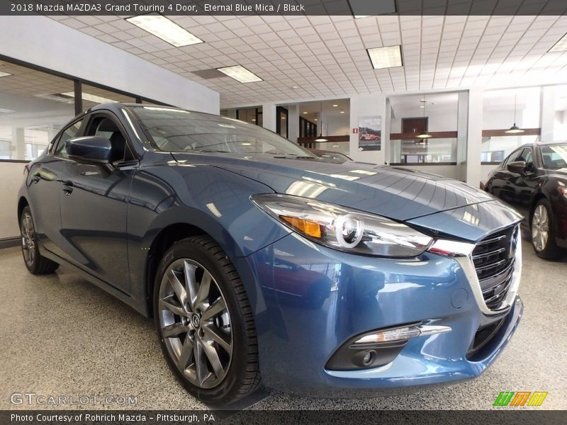 Eternal Blue Mica / Black 2018 Mazda MAZDA3 Grand Touring 4 Door