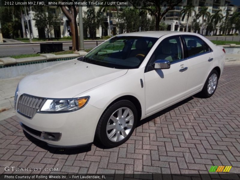 White Platinum Metallic Tri-Coat / Light Camel 2012 Lincoln MKZ FWD