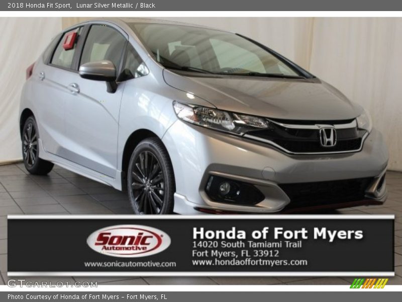 Lunar Silver Metallic / Black 2018 Honda Fit Sport
