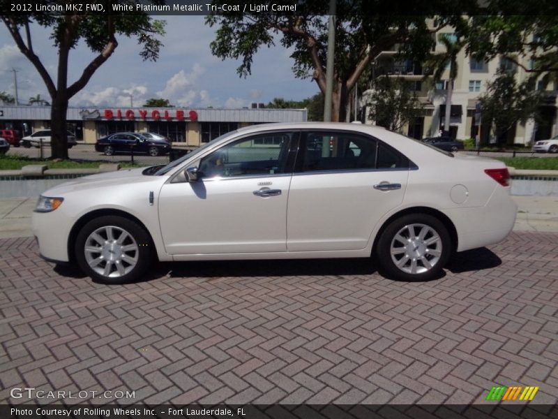 White Platinum Metallic Tri-Coat / Light Camel 2012 Lincoln MKZ FWD