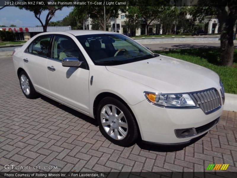 White Platinum Metallic Tri-Coat / Light Camel 2012 Lincoln MKZ FWD