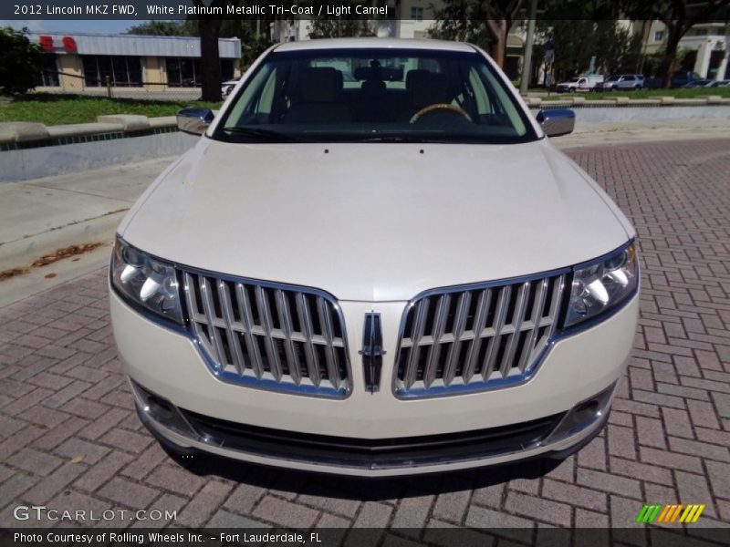 White Platinum Metallic Tri-Coat / Light Camel 2012 Lincoln MKZ FWD