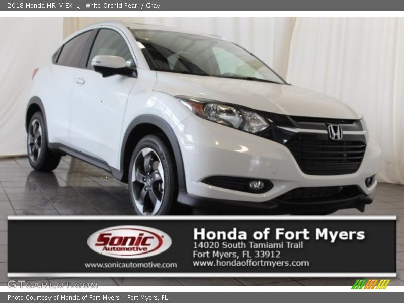 White Orchid Pearl / Gray 2018 Honda HR-V EX-L