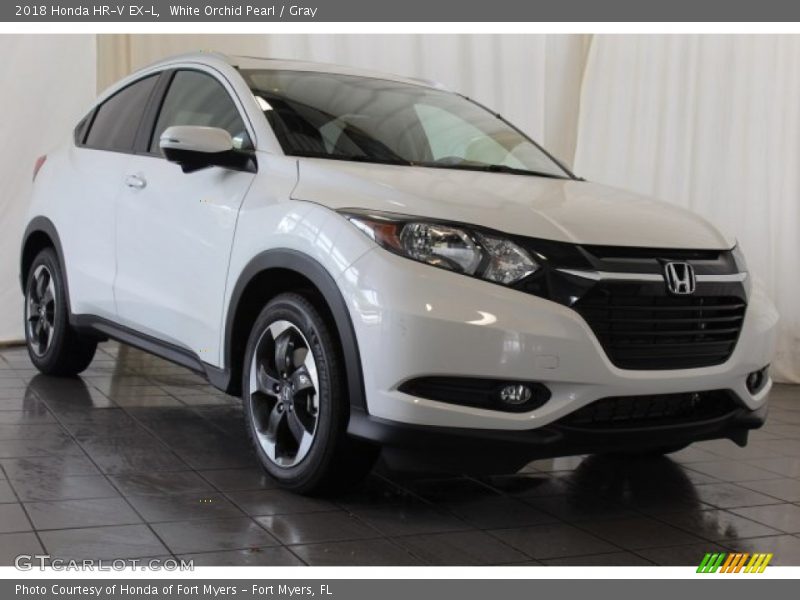 White Orchid Pearl / Gray 2018 Honda HR-V EX-L