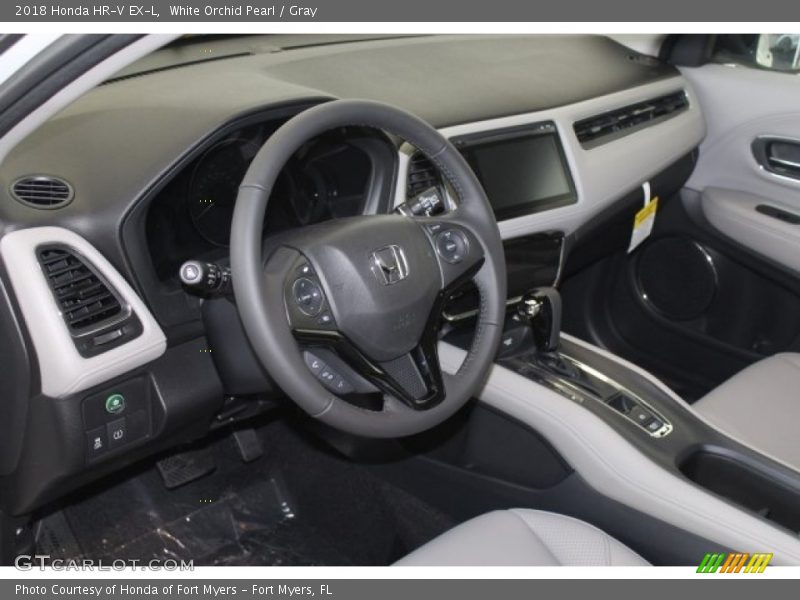 White Orchid Pearl / Gray 2018 Honda HR-V EX-L