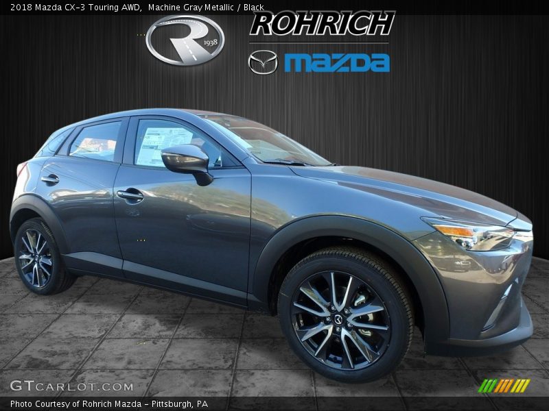 Machine Gray Metallic / Black 2018 Mazda CX-3 Touring AWD