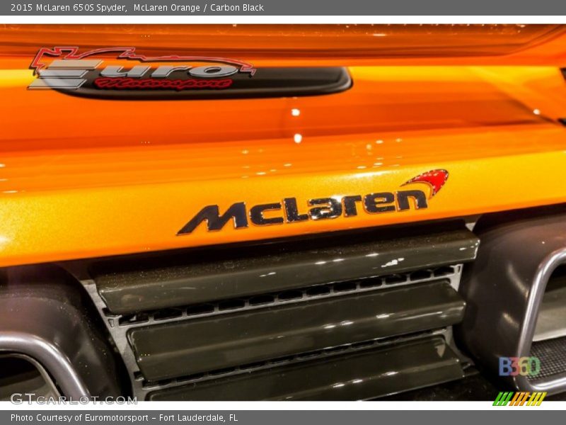 McLaren Orange / Carbon Black 2015 McLaren 650S Spyder