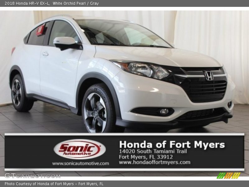White Orchid Pearl / Gray 2018 Honda HR-V EX-L