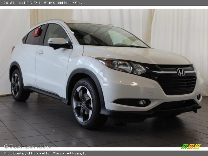 White Orchid Pearl / Gray 2018 Honda HR-V EX-L