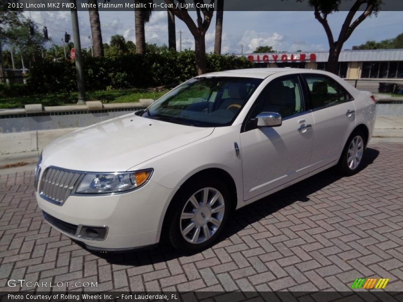 White Platinum Metallic Tri-Coat / Light Camel 2012 Lincoln MKZ FWD