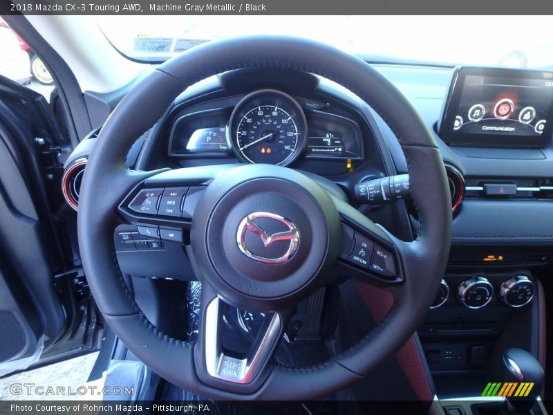 Machine Gray Metallic / Black 2018 Mazda CX-3 Touring AWD