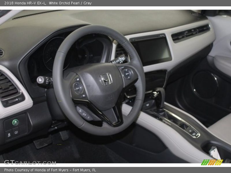 White Orchid Pearl / Gray 2018 Honda HR-V EX-L