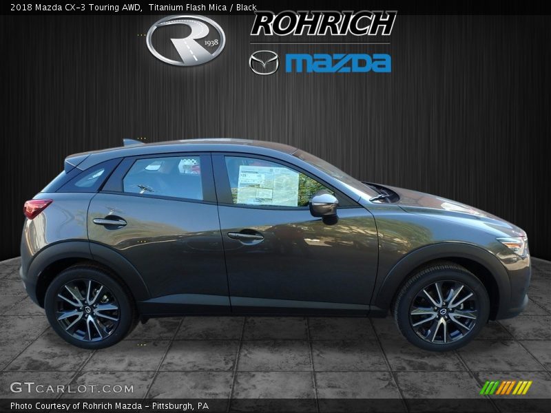 Titanium Flash Mica / Black 2018 Mazda CX-3 Touring AWD