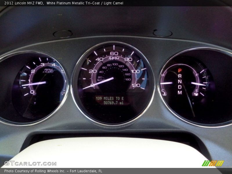 White Platinum Metallic Tri-Coat / Light Camel 2012 Lincoln MKZ FWD
