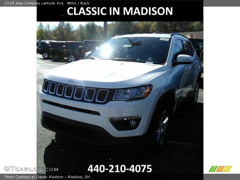 White / Black 2018 Jeep Compass Latitude 4x4