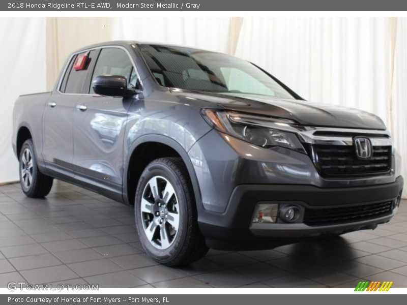Modern Steel Metallic / Gray 2018 Honda Ridgeline RTL-E AWD