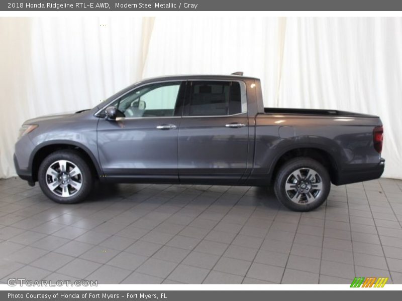 Modern Steel Metallic / Gray 2018 Honda Ridgeline RTL-E AWD