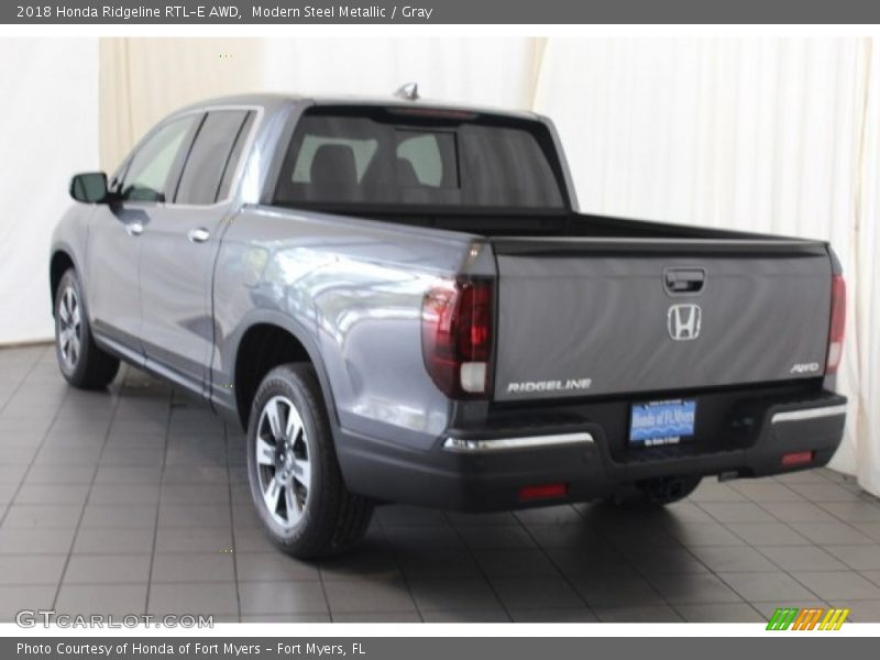 Modern Steel Metallic / Gray 2018 Honda Ridgeline RTL-E AWD