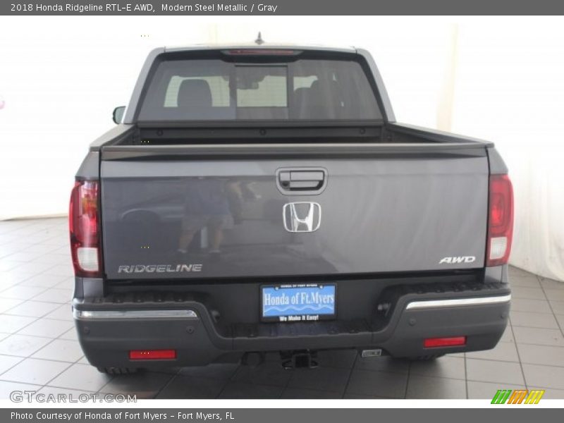 Modern Steel Metallic / Gray 2018 Honda Ridgeline RTL-E AWD