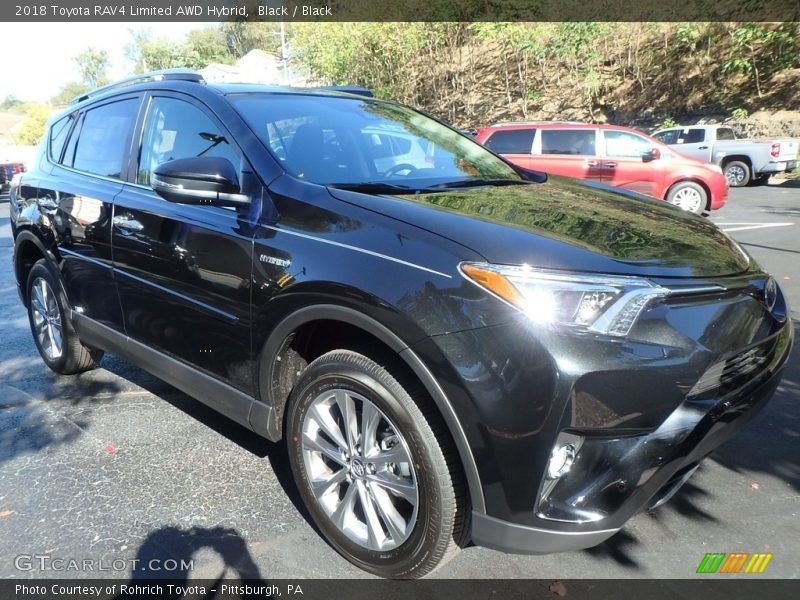 Black / Black 2018 Toyota RAV4 Limited AWD Hybrid