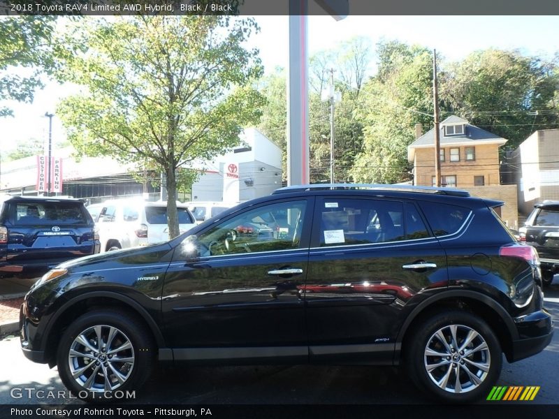 Black / Black 2018 Toyota RAV4 Limited AWD Hybrid