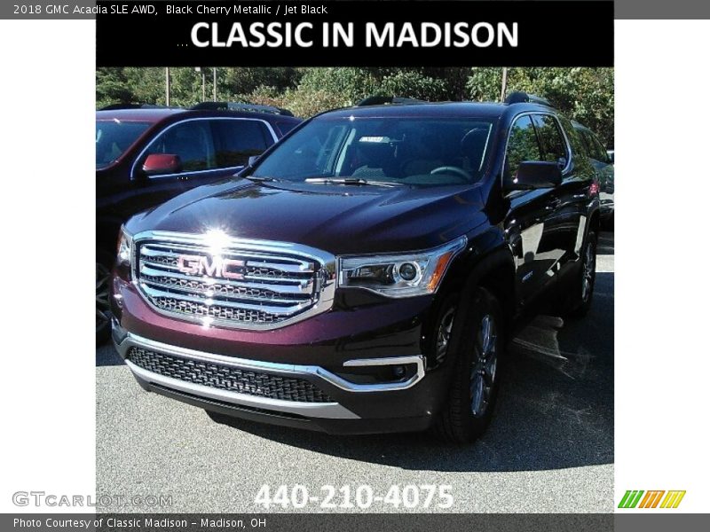 Black Cherry Metallic / Jet Black 2018 GMC Acadia SLE AWD