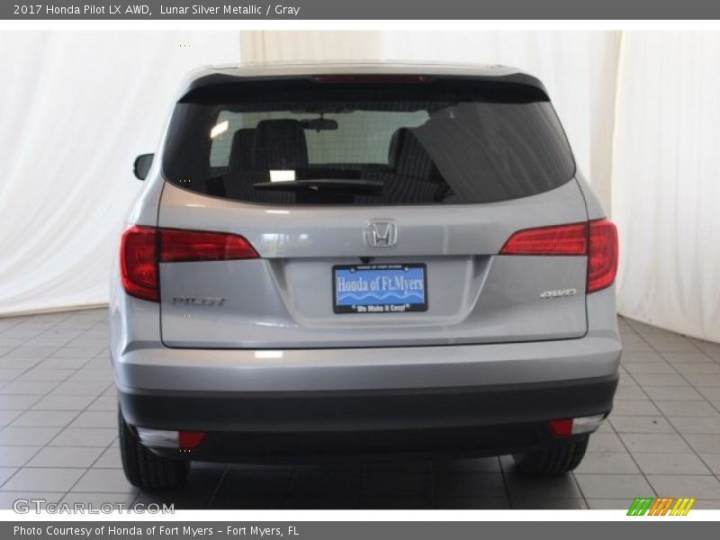 Lunar Silver Metallic / Gray 2017 Honda Pilot LX AWD