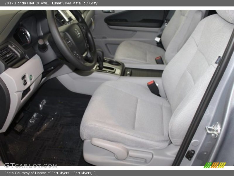 Lunar Silver Metallic / Gray 2017 Honda Pilot LX AWD