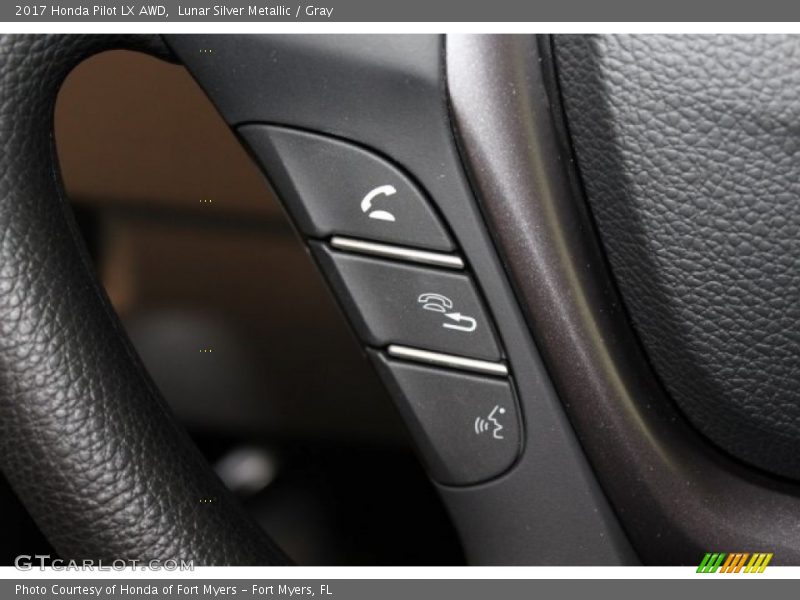 Lunar Silver Metallic / Gray 2017 Honda Pilot LX AWD
