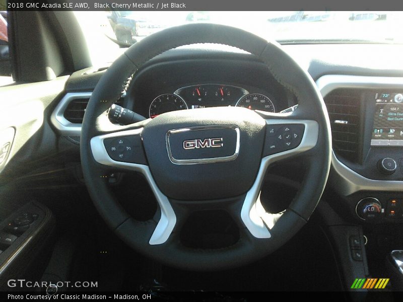 Black Cherry Metallic / Jet Black 2018 GMC Acadia SLE AWD