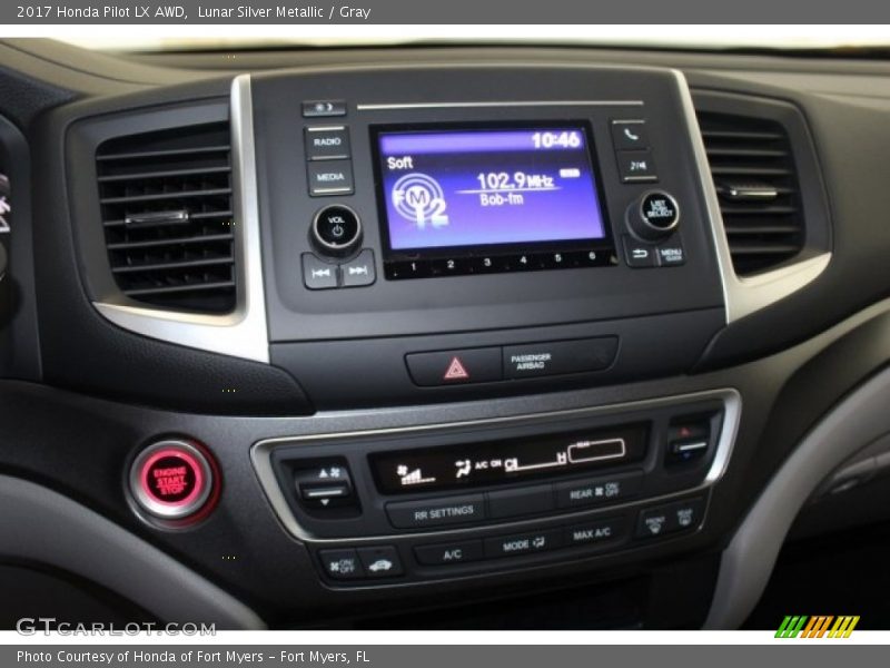 Lunar Silver Metallic / Gray 2017 Honda Pilot LX AWD