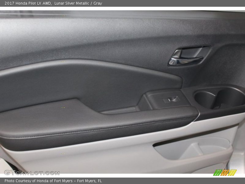 Lunar Silver Metallic / Gray 2017 Honda Pilot LX AWD