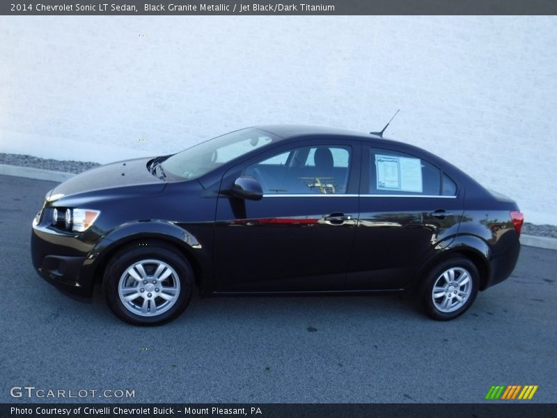Black Granite Metallic / Jet Black/Dark Titanium 2014 Chevrolet Sonic LT Sedan