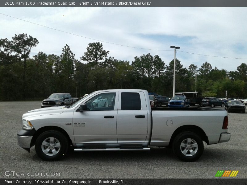 Bright Silver Metallic / Black/Diesel Gray 2018 Ram 1500 Tradesman Quad Cab