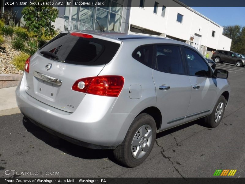 Brilliant Silver / Black 2014 Nissan Rogue Select S AWD