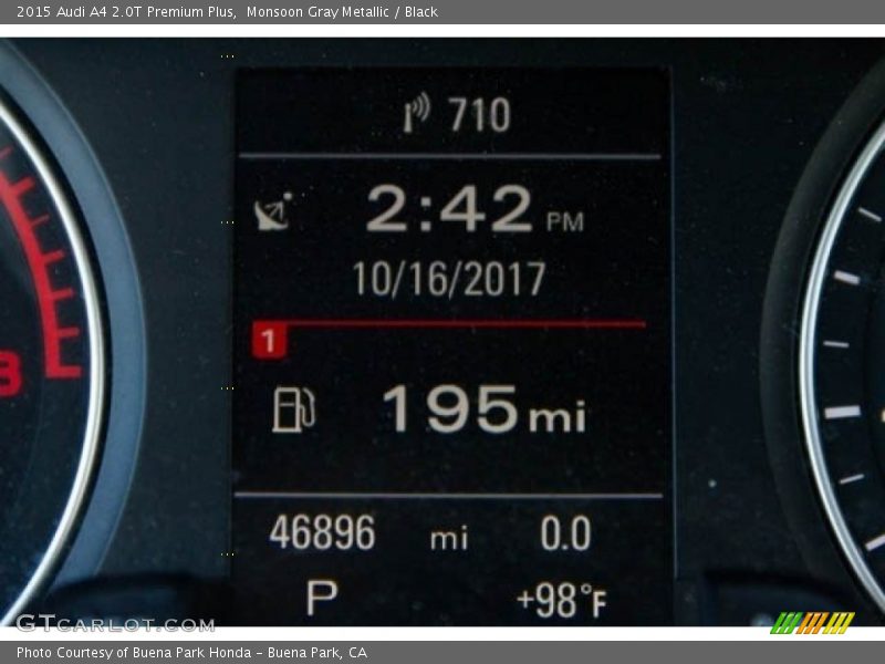 Monsoon Gray Metallic / Black 2015 Audi A4 2.0T Premium Plus