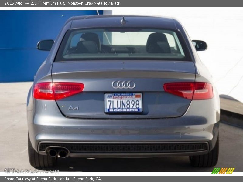 Monsoon Gray Metallic / Black 2015 Audi A4 2.0T Premium Plus