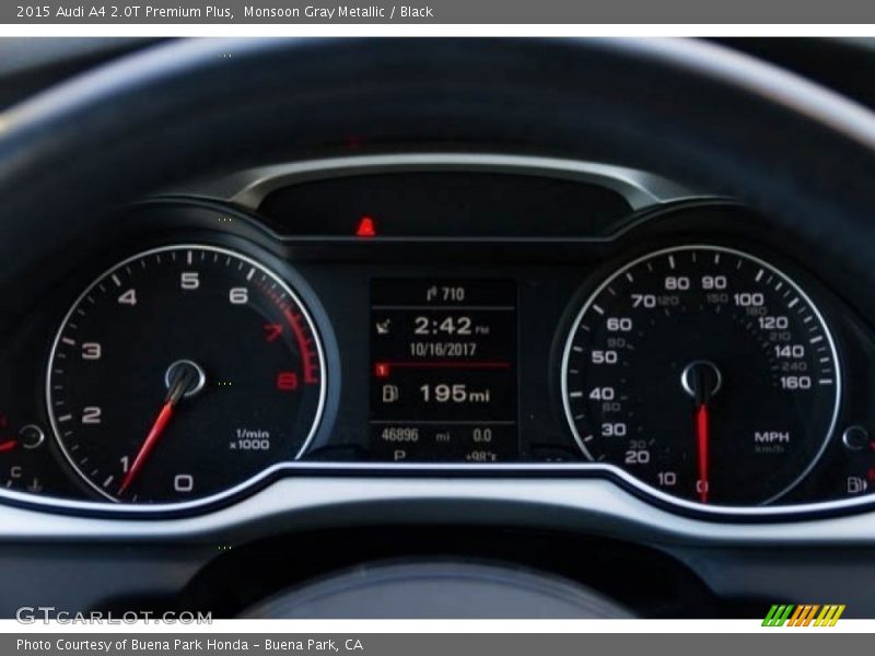 Monsoon Gray Metallic / Black 2015 Audi A4 2.0T Premium Plus