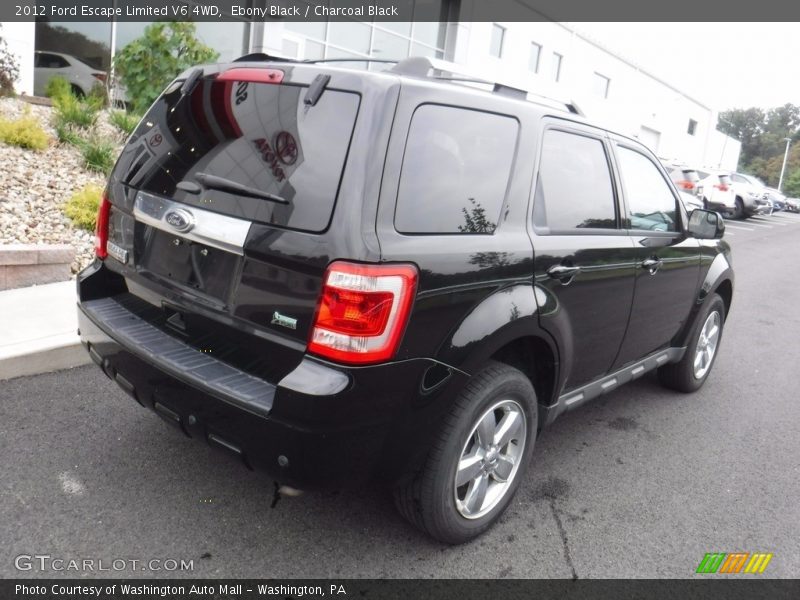 Ebony Black / Charcoal Black 2012 Ford Escape Limited V6 4WD