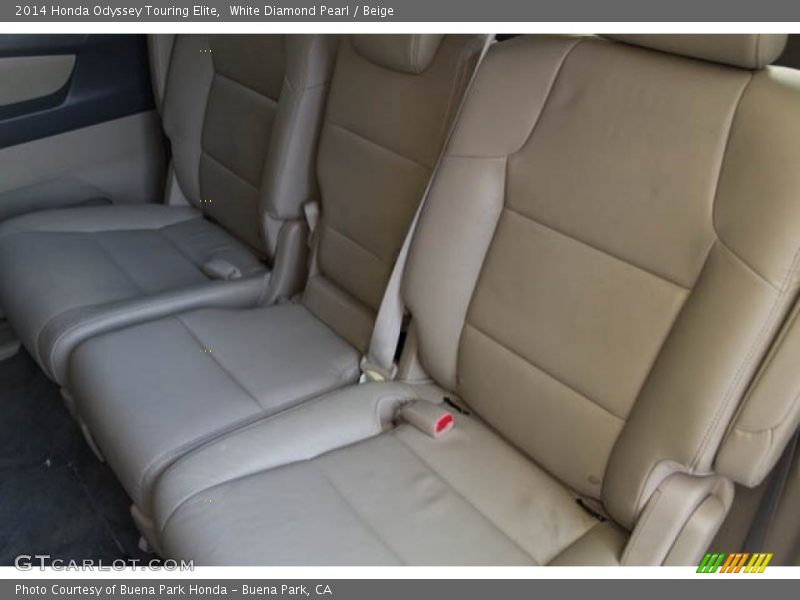 White Diamond Pearl / Beige 2014 Honda Odyssey Touring Elite