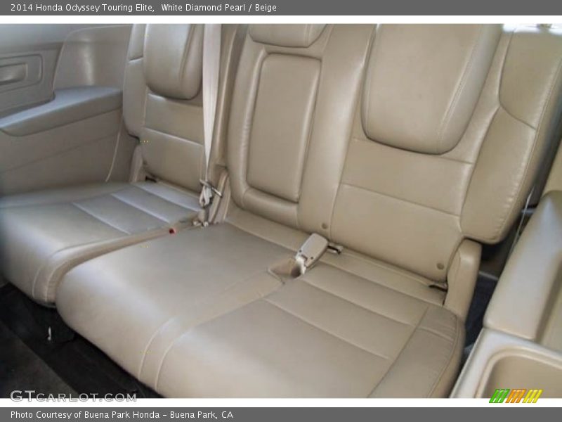 White Diamond Pearl / Beige 2014 Honda Odyssey Touring Elite