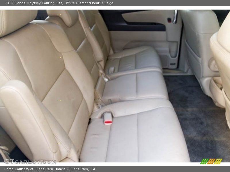 White Diamond Pearl / Beige 2014 Honda Odyssey Touring Elite