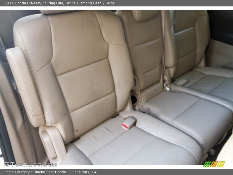 White Diamond Pearl / Beige 2014 Honda Odyssey Touring Elite